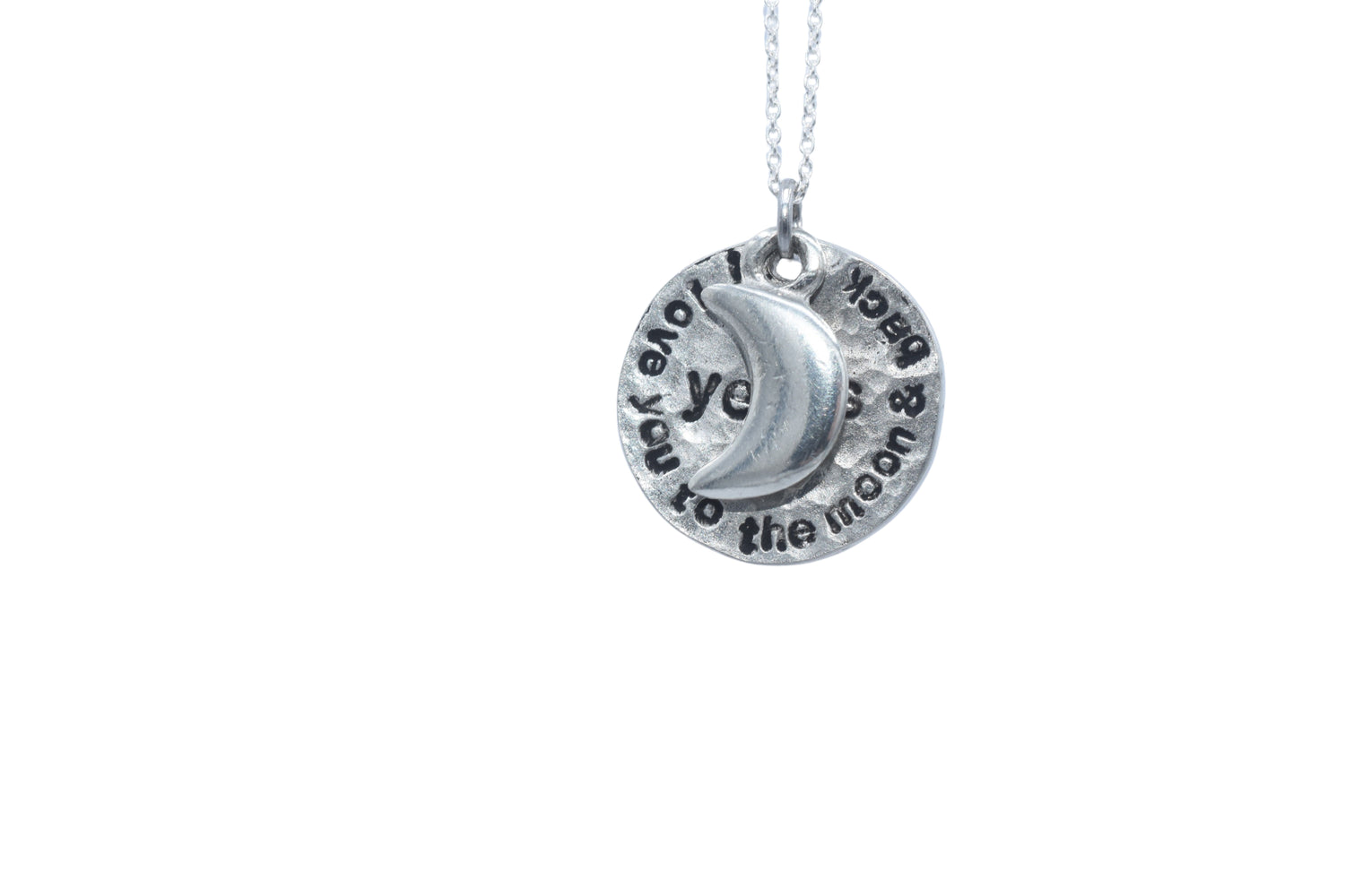 10th Anniversary 100% Pure Tin Moon Necklace