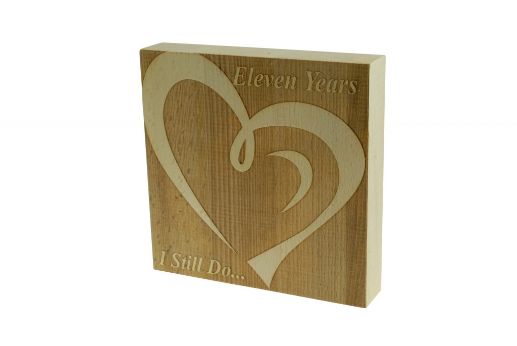 11 Year Anniversary I Still Do - Dark Beech Block