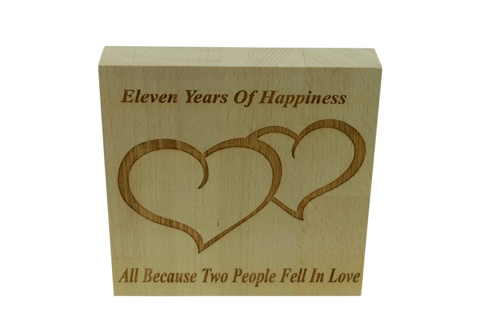 11 Years of Happiness Beech Block