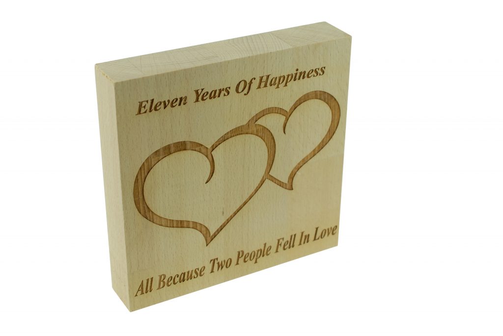 11 Years of Happiness Beech Block