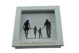 12 Years We Made A Family White Wooden Frame