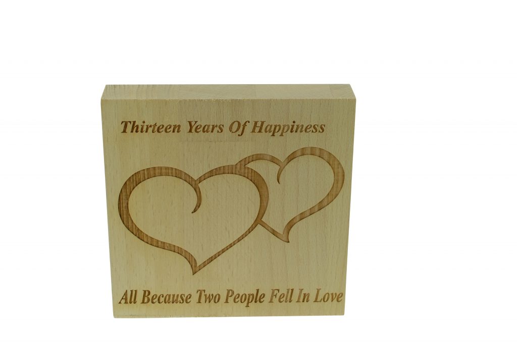 13 Years of Happiness Beech Block