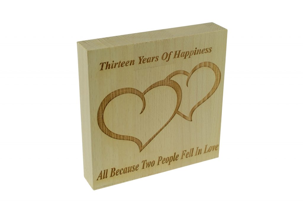 13 Years of Happiness Beech Block