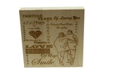 13 Years of Loving You Wooden Block