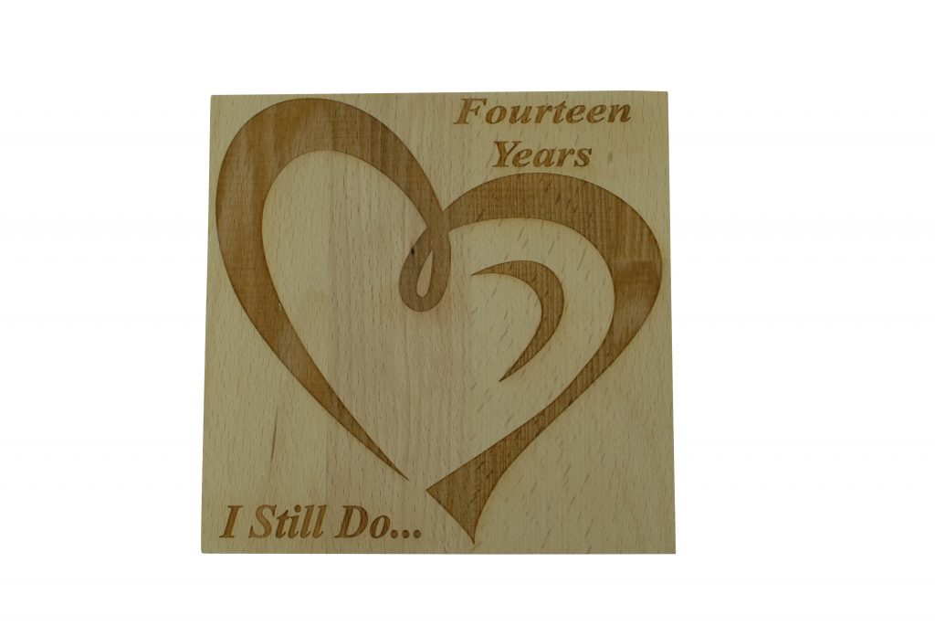 14 Year Anniversary I Still Do - Light Beech Block