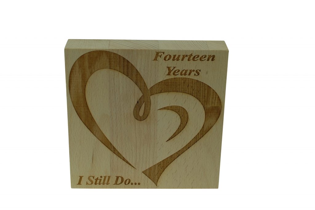14 Year Anniversary I Still Do - Light Beech Block