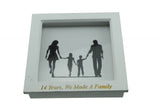 14 Years We Made A Family White Wooden Frame
