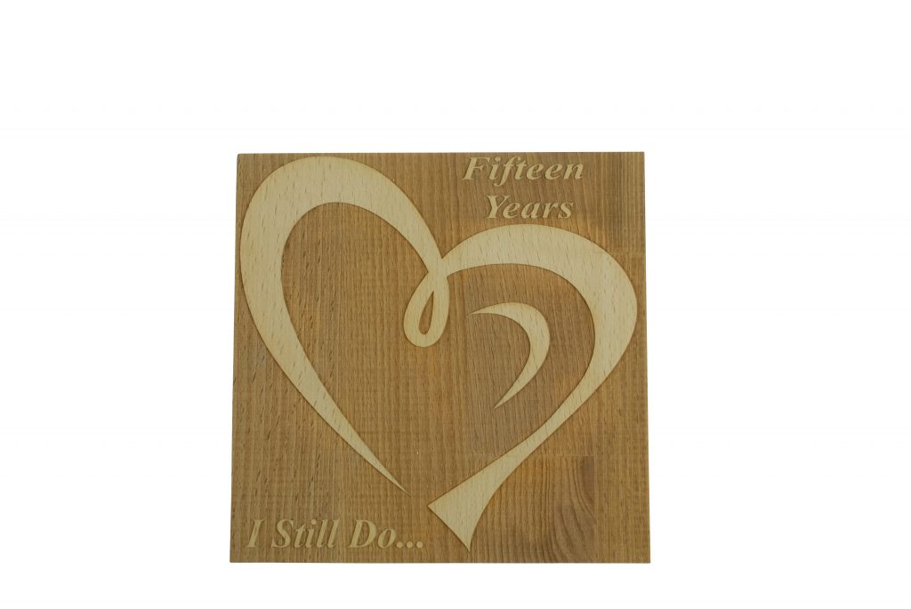 15 Year Anniversary I Still Do - Dark Beech Block