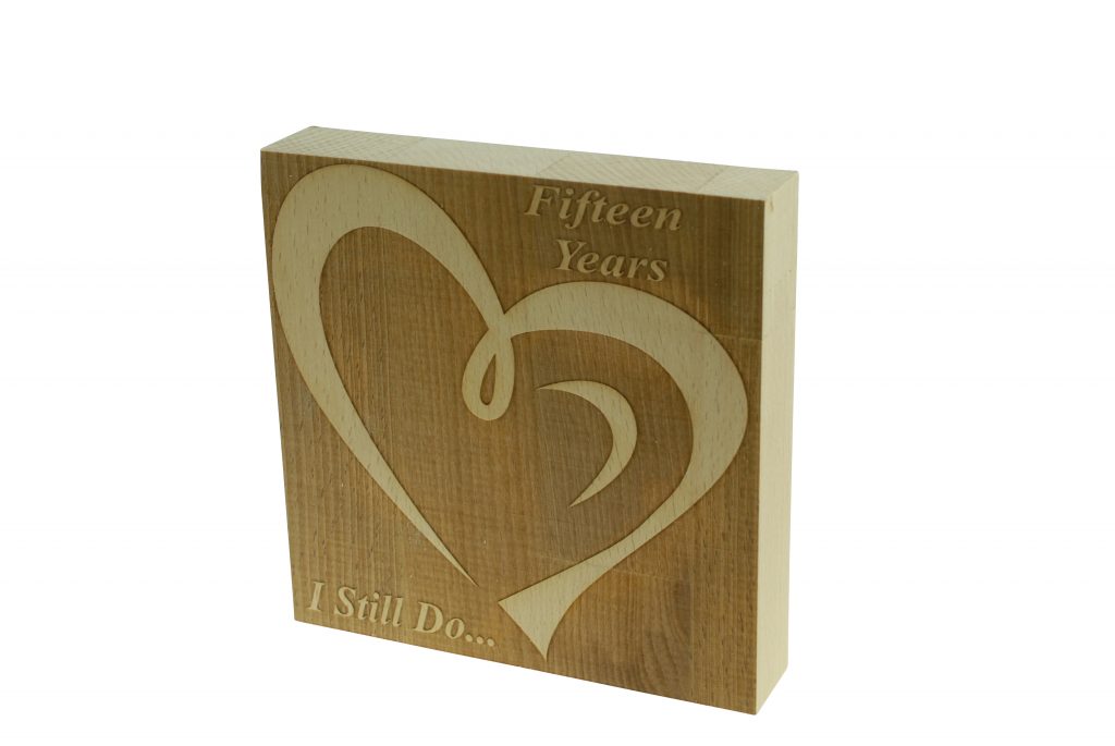 15 Year Anniversary I Still Do - Dark Beech Block