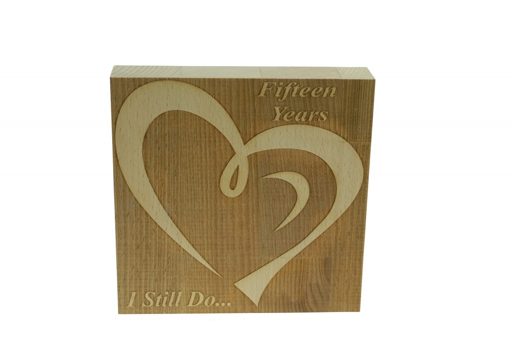 15 Year Anniversary I Still Do - Dark Beech Block