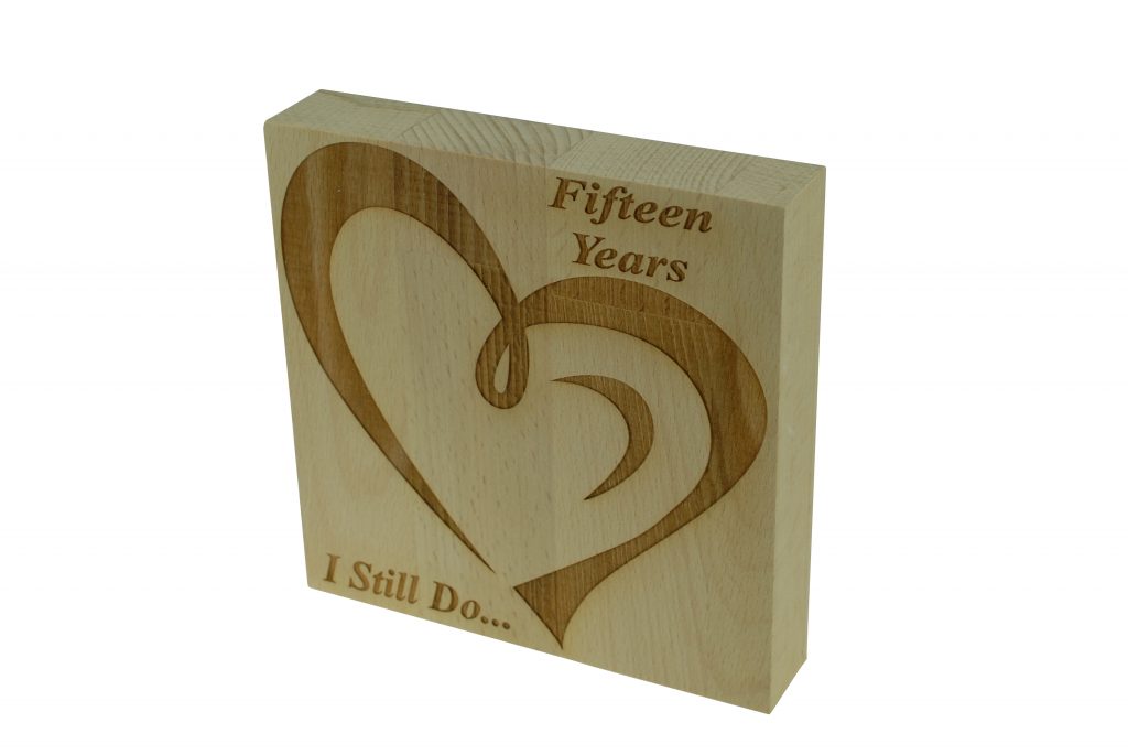 15 Year Anniversary I Still Do - Light Beech Block
