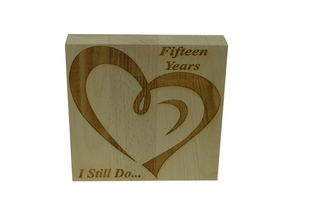 15 Year Anniversary I Still Do - Light Beech Block