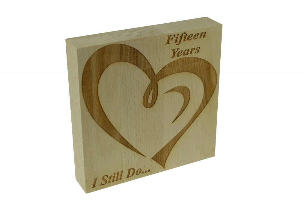 15 Year Anniversary I Still Do - Light Beech Block