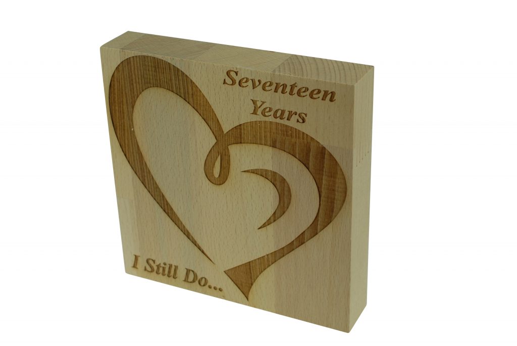 17 Year Anniversary I Still Do - Light Beech Block
