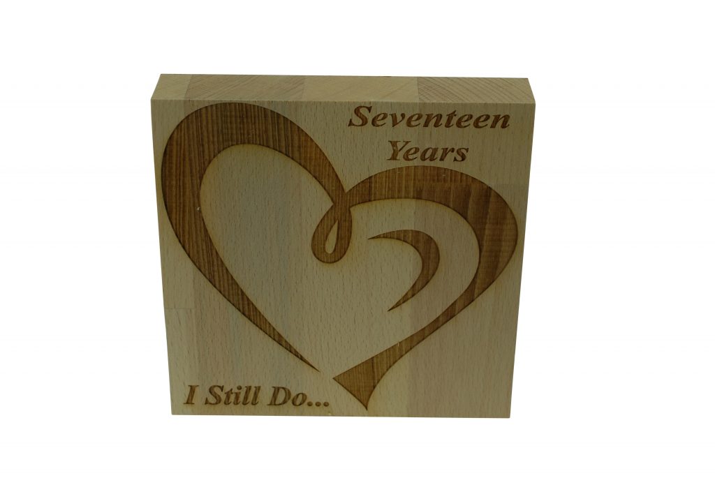 17 Year Anniversary I Still Do - Light Beech Block
