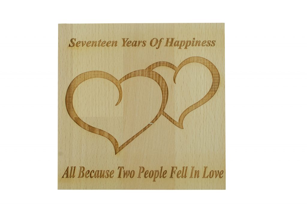 17 Years of Happiness Beech Block