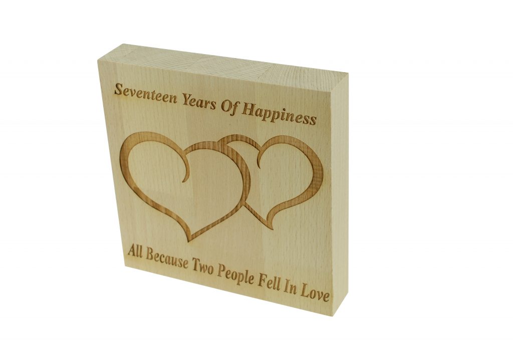 17 Years of Happiness Beech Block