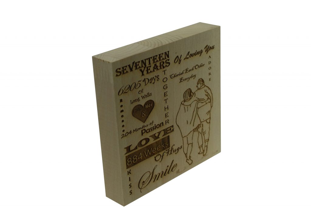 17 Years of Loving You Wooden Block