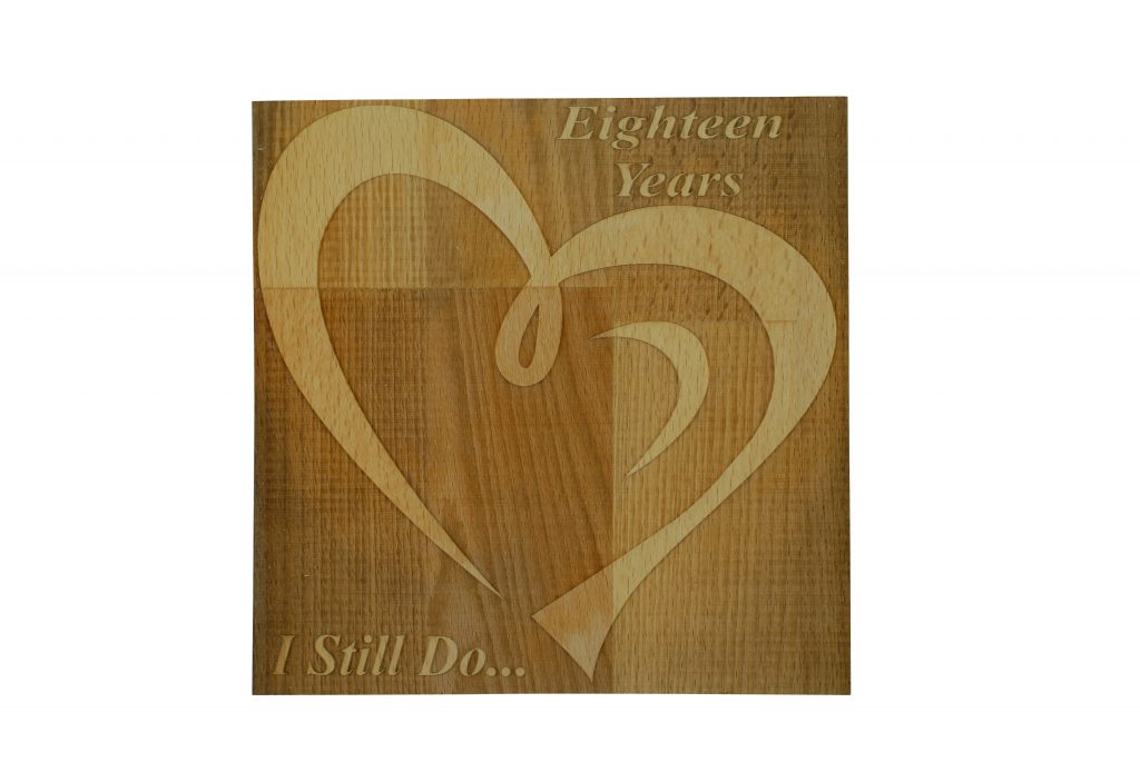 18 Year Anniversary I Still Do - Dark Beech Block