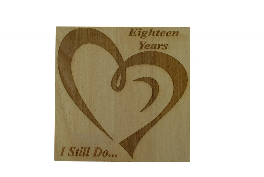 18 Year Anniversary I Still Do - Light Beech Block