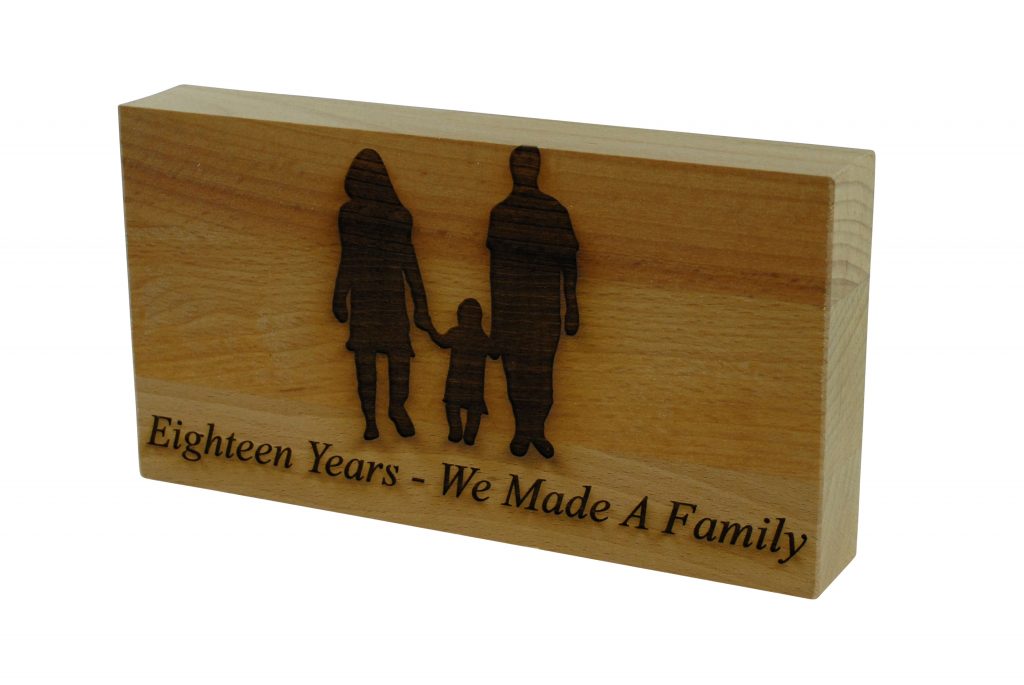 18 Years We Made A Family Beech Block