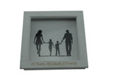 18 Years We Made A Family White Wooden Frame