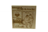 18 Years of Loving You Wooden Block