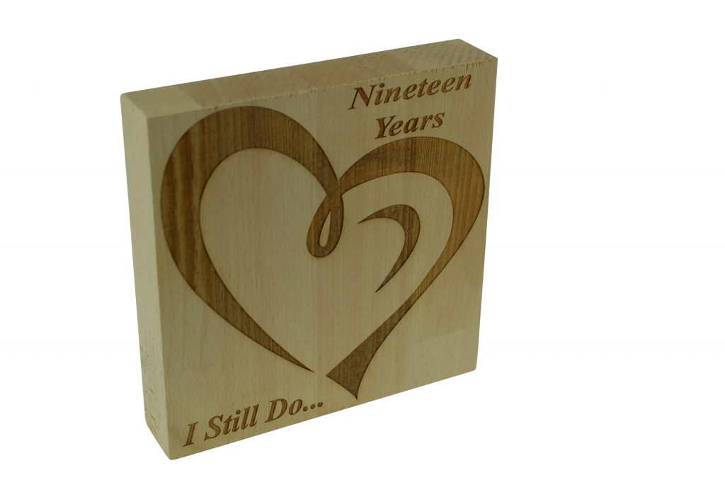 19 Year Anniversary I Still Do - Light Beech Block