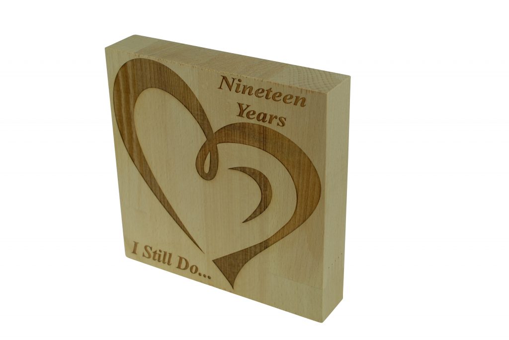 19 Year Anniversary I Still Do - Light Beech Block