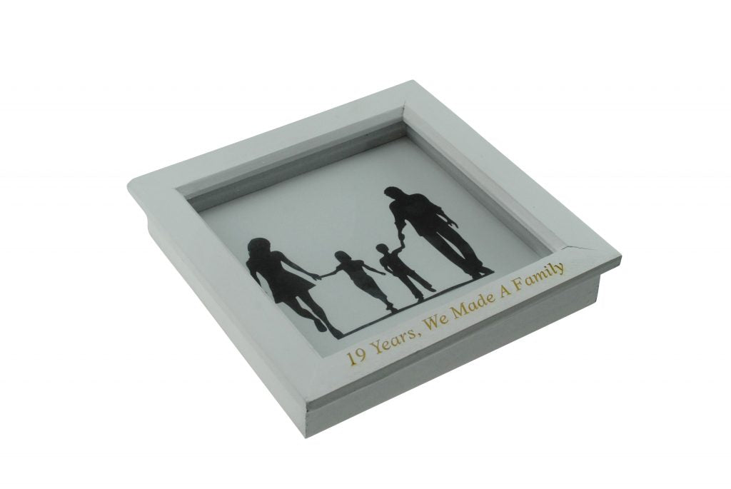 19 Years We Made A Family White Wooden Frame