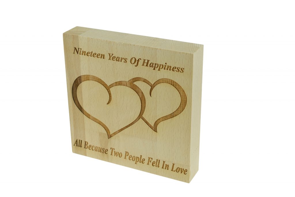 19 Years of Happiness Beech Block