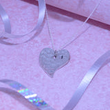 1st Anniversary Off Shape Heart Necklace