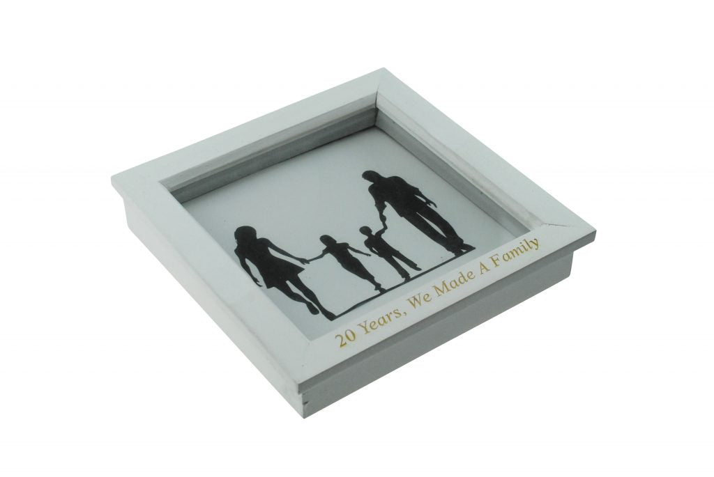 20 Years We Made A Family White Wooden Frame