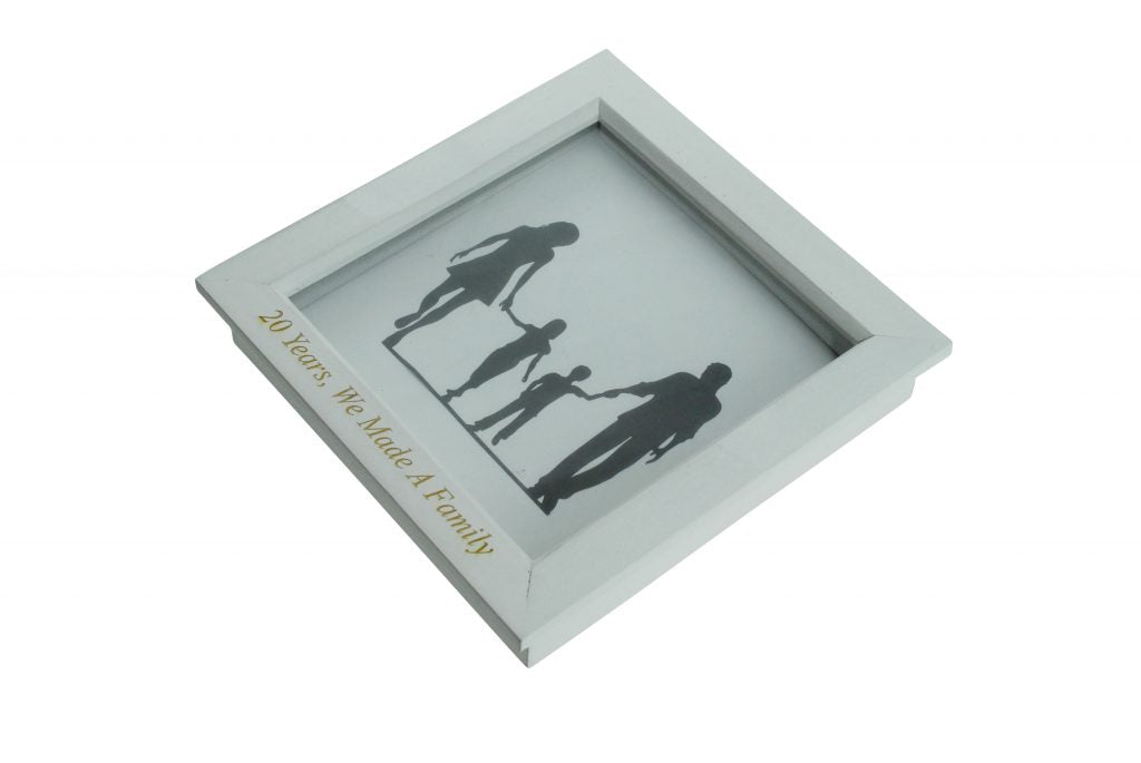 20 Years We Made A Family White Wooden Frame
