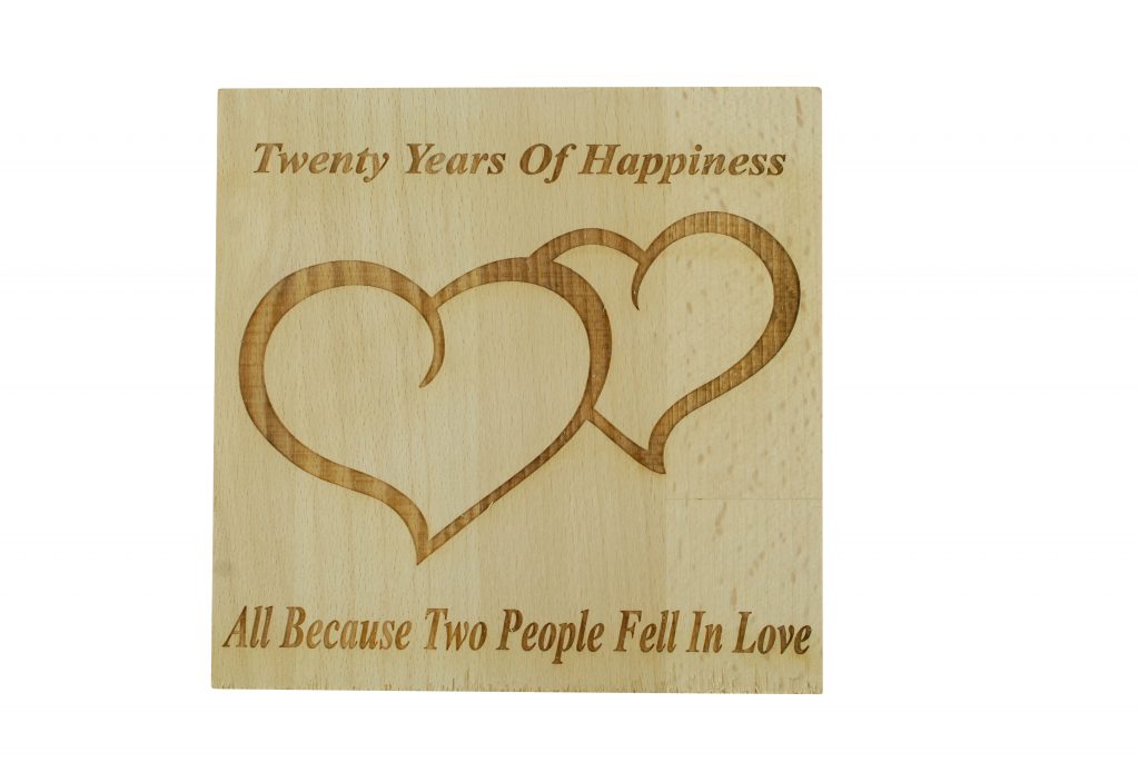 20 Years of Happiness Beech Block