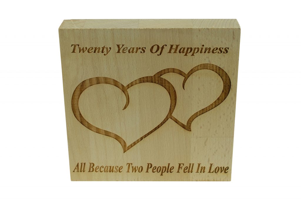 20 Years of Happiness Beech Block