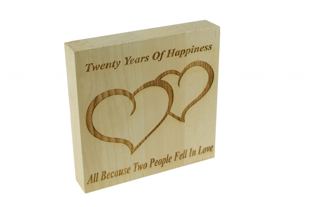 20 Years of Happiness Beech Block