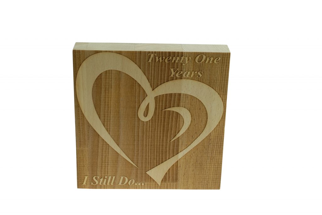 21 Year Anniversary I Still Do - Dark Beech Block
