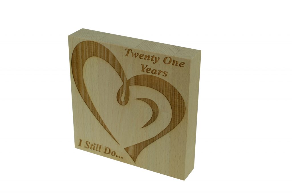 21 Year Anniversary I Still Do - Light Beech Block