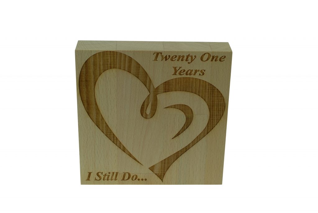 21 Year Anniversary I Still Do - Light Beech Block