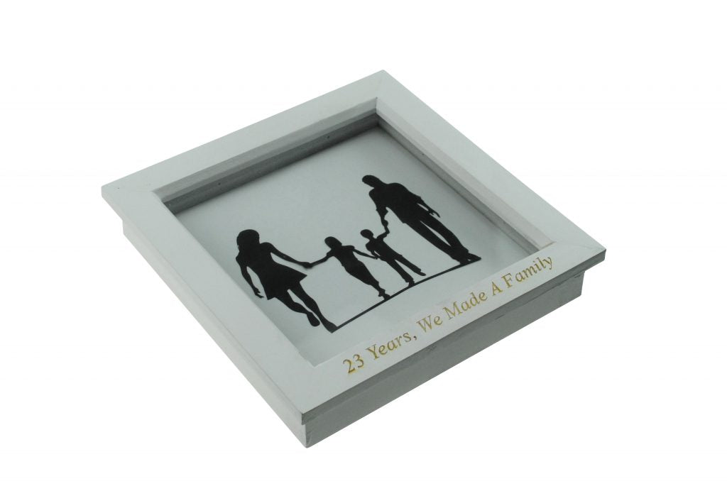 23 Years We Made A Family White Wooden Frame
