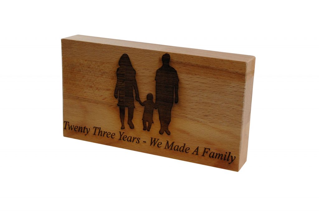 23 Years We Made A Family Beech Block