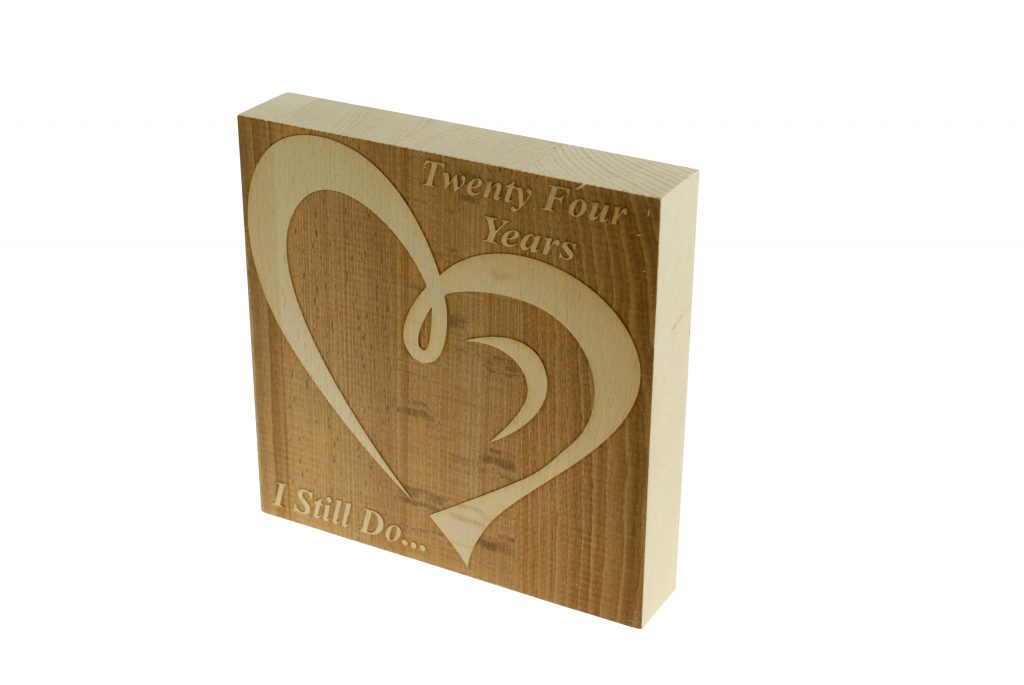 24 Year Anniversary I Still Do - Dark Beech Block