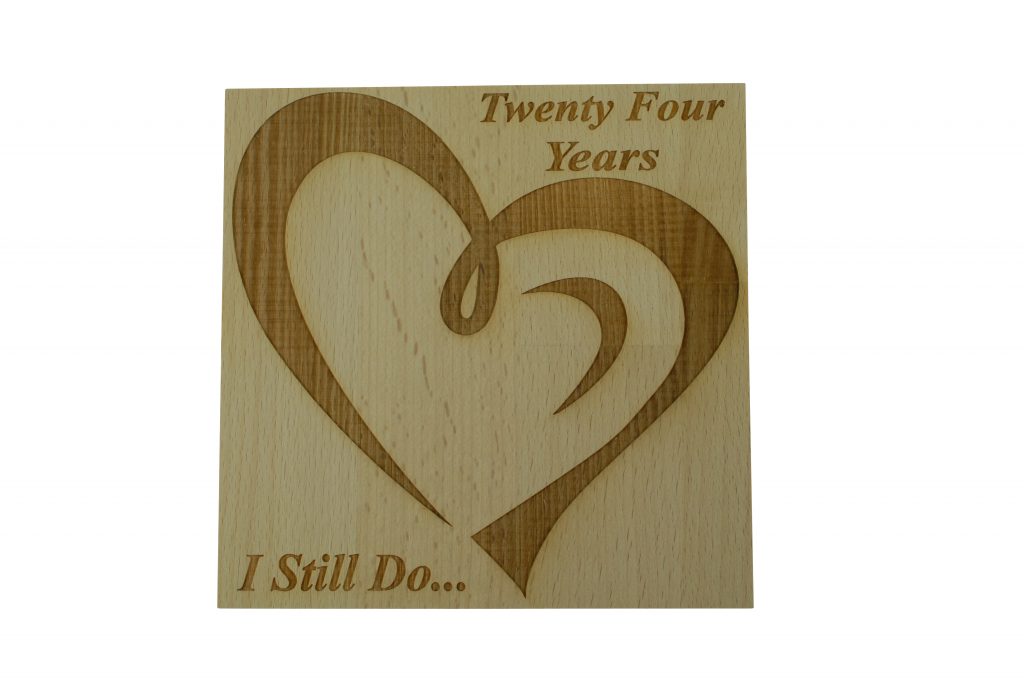 24 Year Anniversary I Still Do - Light Beech Block