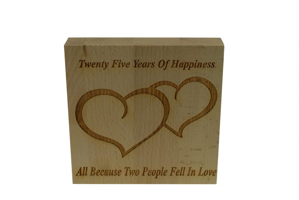 25 Years of Happiness Beech Block
