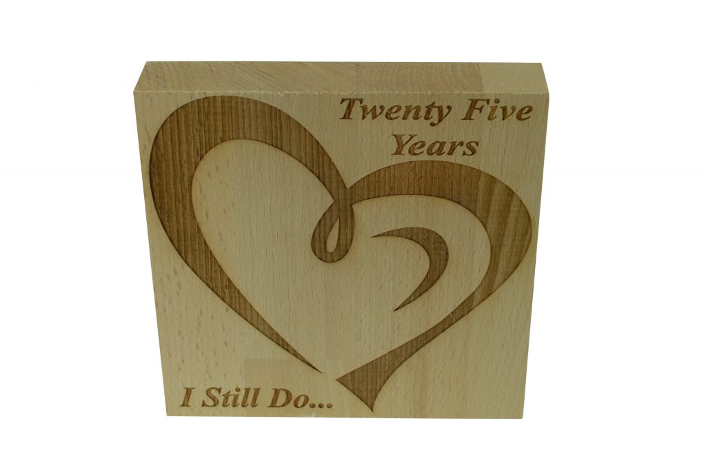 25 Year Anniversary I Still Do - Light Beech Block