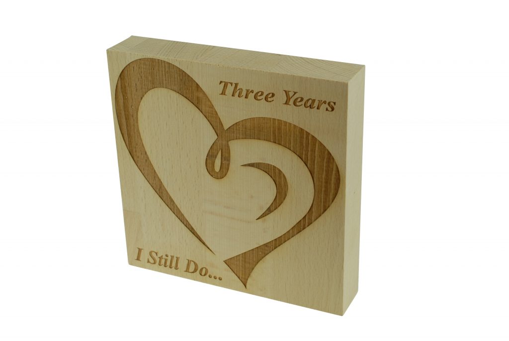 3 Year Anniversary I Still Do - Light Beech Block