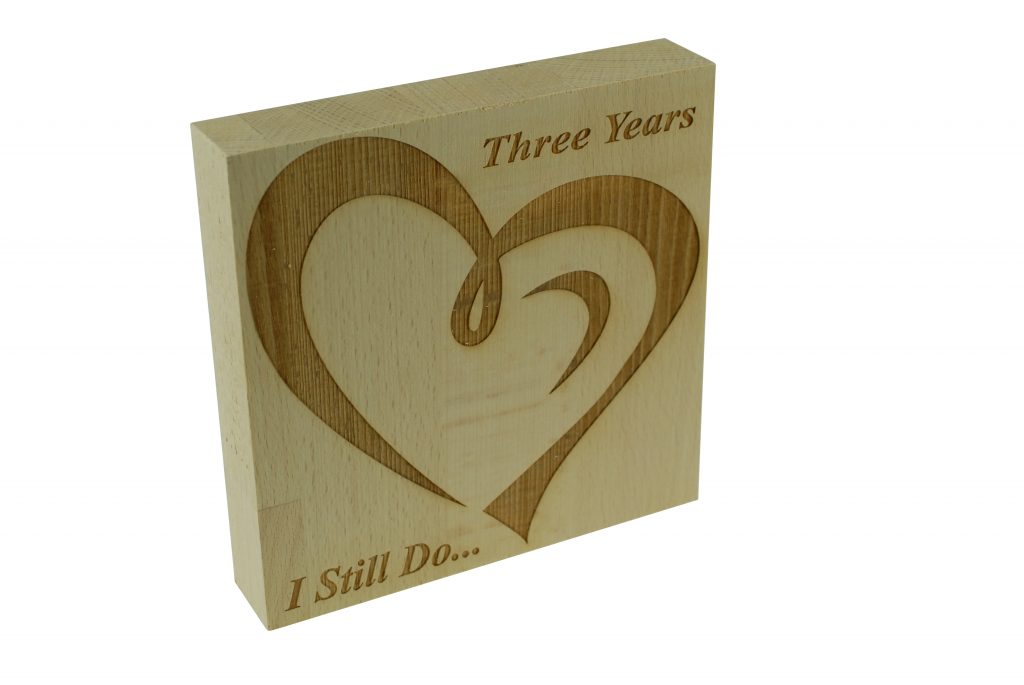 3 Year Anniversary I Still Do - Light Beech Block