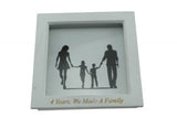 4 Years We Made A Family White Wooden Frame