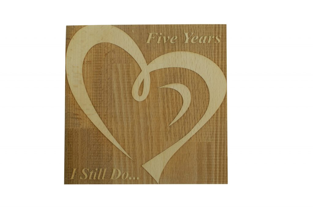 5 Year Anniversary I Still Do - Dark Beech Block (Wood Anniversary)